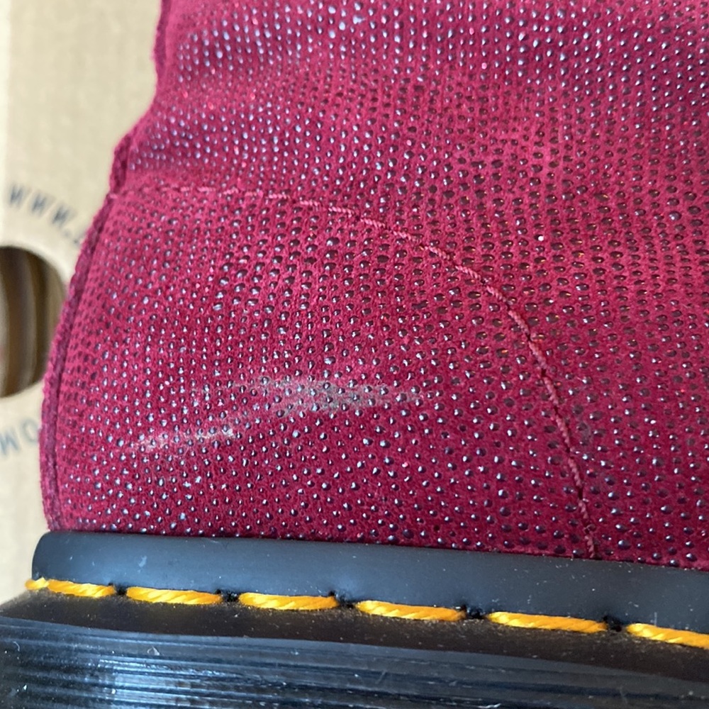 Dr Martens 1460 Pascal Cherry Red Glitter Ray - Picture 6 of 8